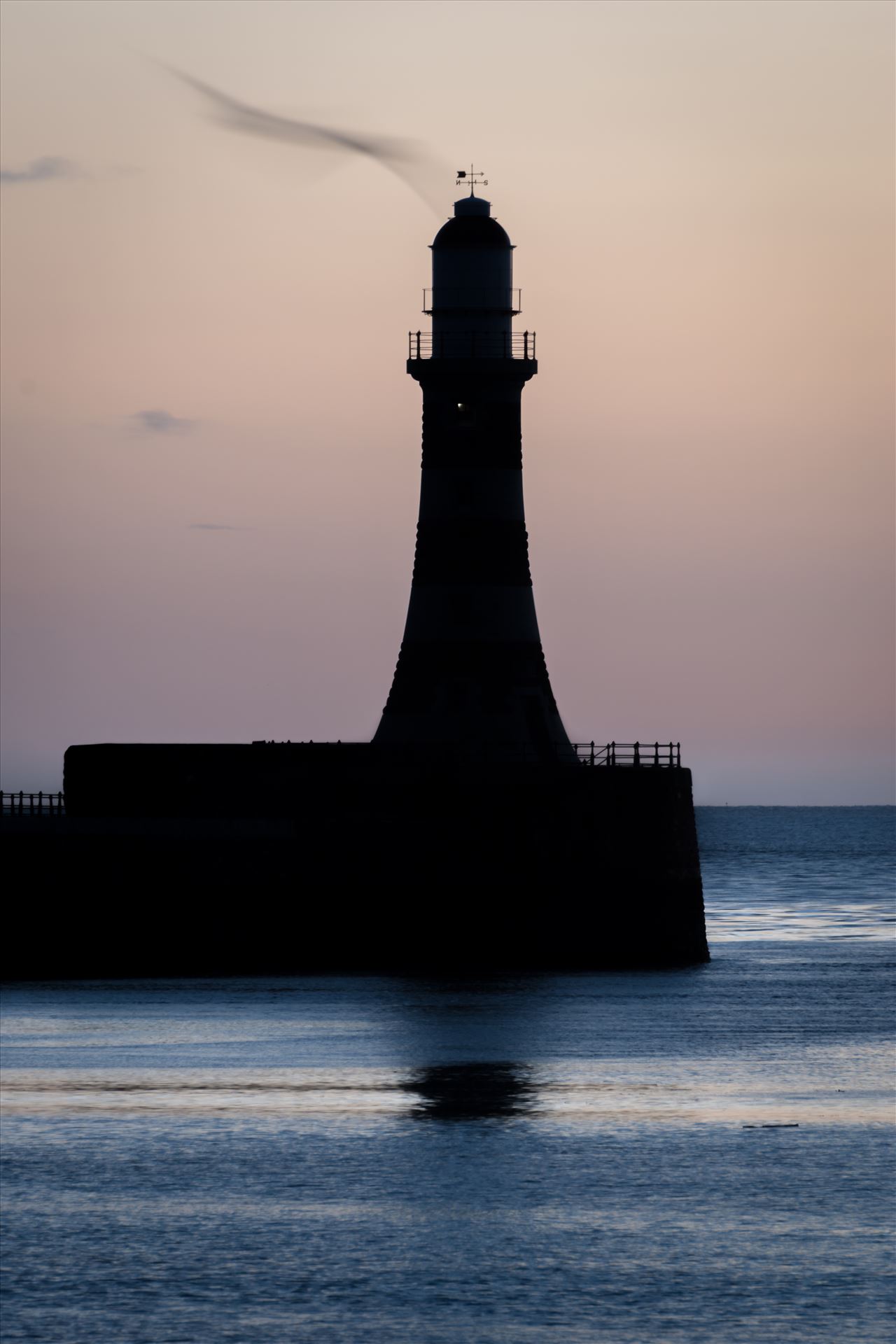 Roker lighthouse silhouette -  by Graham Dobson Photography