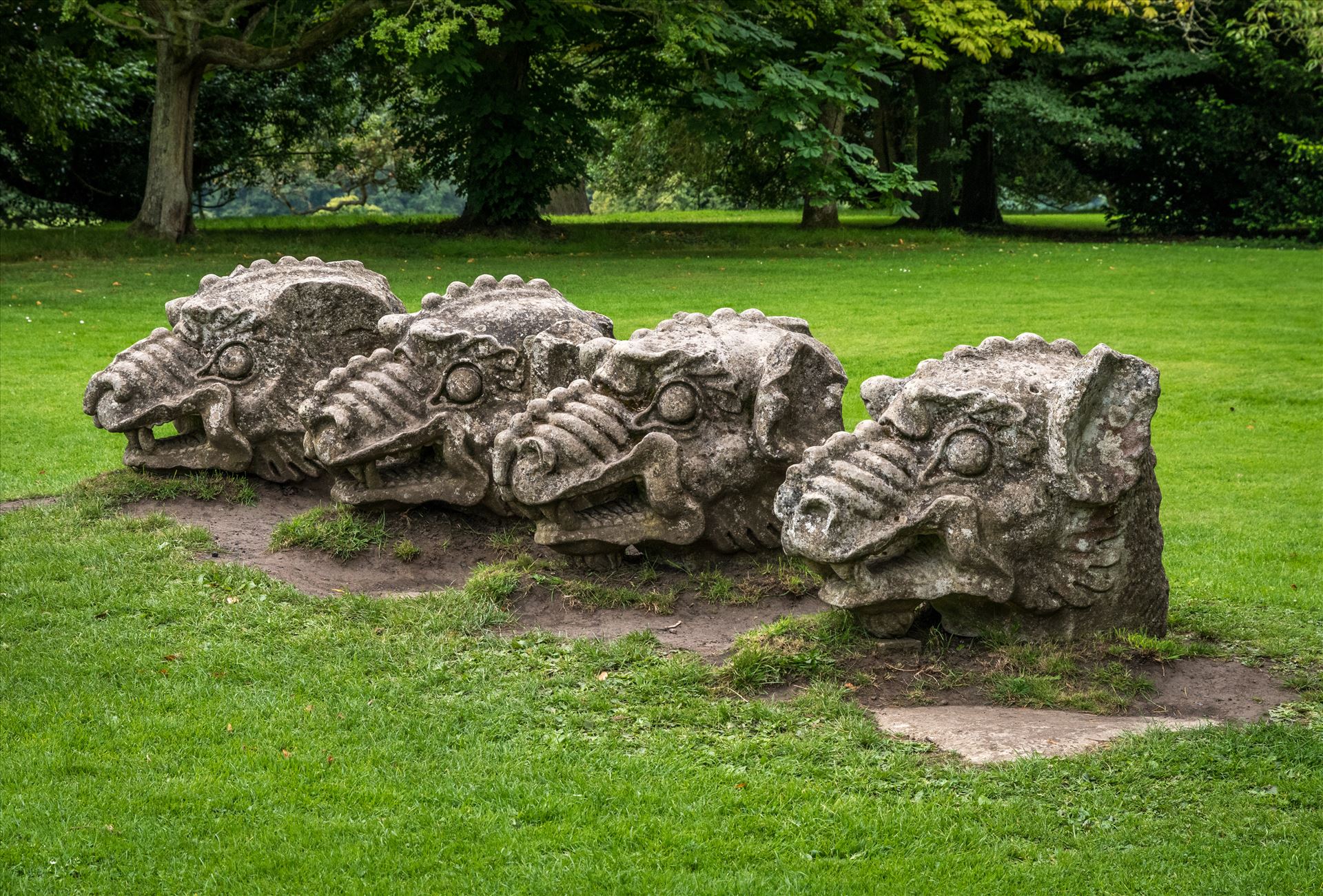 Stone Heads at Wallington Hall, Northumberland -  by Graham Dobson Photography