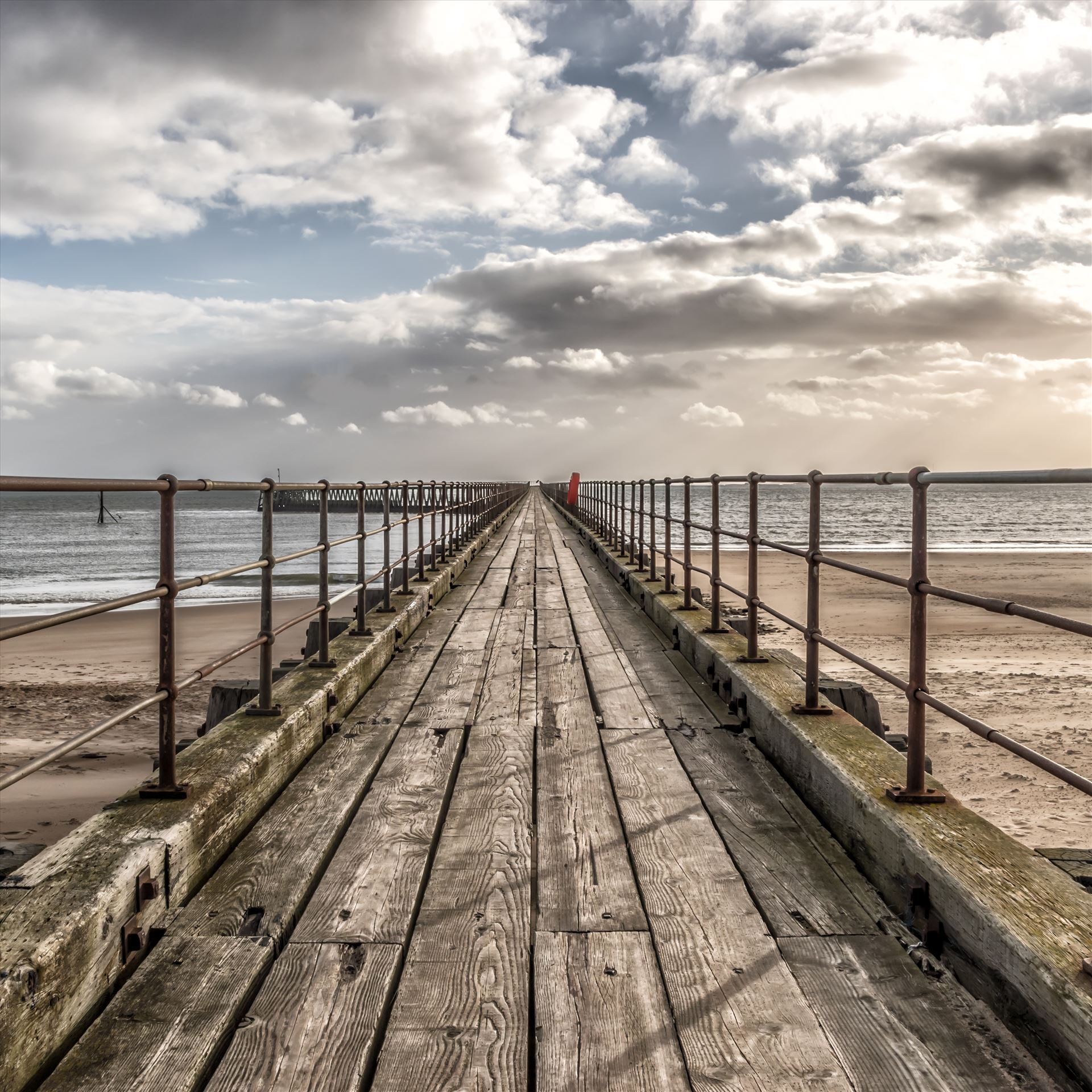Blyth Pier, Northumberland in colour - Also available in Black and White. by Graham Dobson Photography