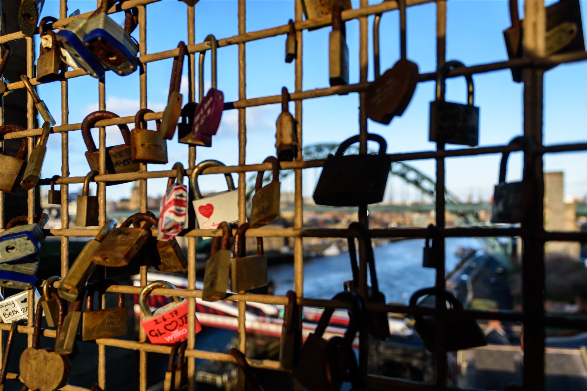 'Love Locks', on the High Level Bridge, Newcastle