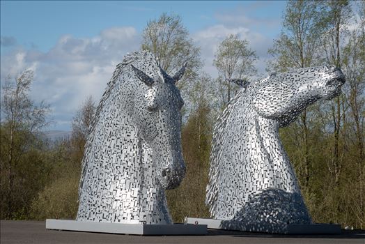'The Kelpies' in miniature , Falkirk, Scotland - 
